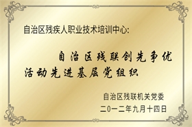 标题：自治区残联创先争优活动先进基层党组织
浏览次数：53645
发布时间：2012-07-01